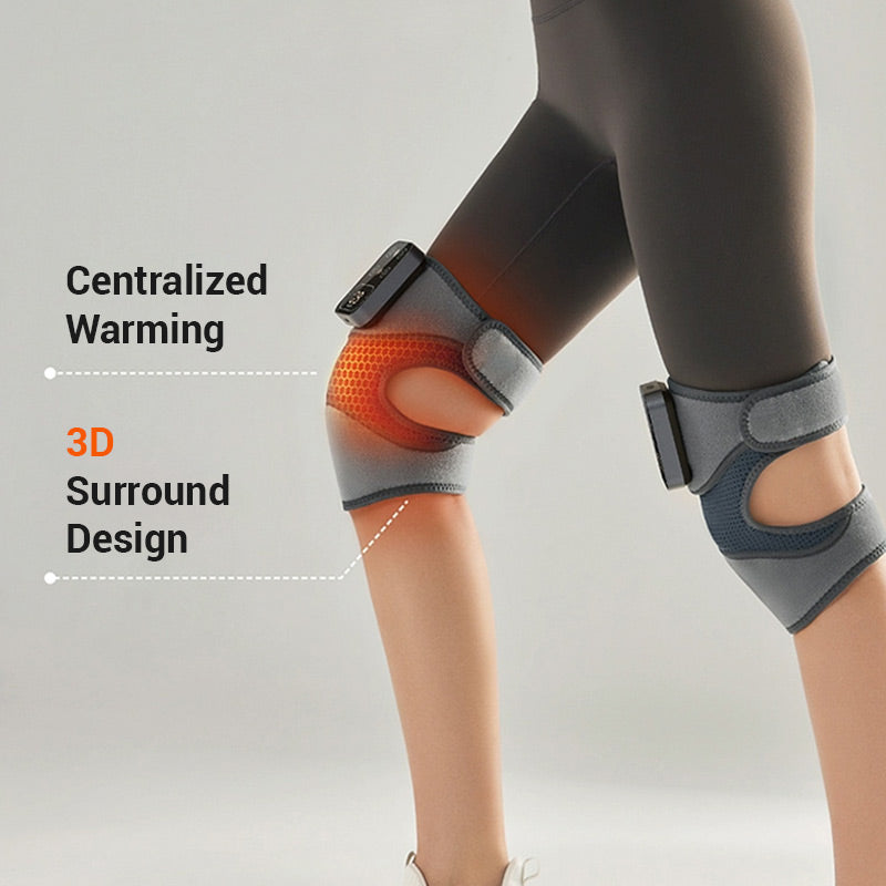 Moonval Heated Knee Massager, Electric Knee Wrap with Heat & Vibration Massage for Daily Comfort