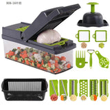 Moonval 16-Piece Vegetable Cutter Set, Multifunction Mandoline Slicer & Food Chopper