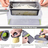 Moonval 16-Piece Vegetable Cutter Set, Multifunction Mandoline Slicer & Food Chopper