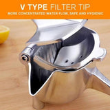 Moonval Stainless Steel Citrus Juicer, Heavy-Duty Manual Lemon & Lime Fruit Press