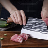 Moonval Heavy-Duty Meat Cleaver, Forged Steel Kitchen Knife with Full-Tang Wood Handle