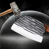 Moonval Heavy-Duty Meat Cleaver, Forged Steel Kitchen Knife with Full-Tang Wood Handle