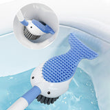 Moonval Toilet Brush Set, Dual-Sided Bristles, Wall-Mounted Suction Holder