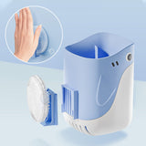 Moonval Toilet Brush Set, Dual-Sided Bristles, Wall-Mounted Suction Holder