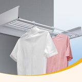 Moonval Wall-Mounted Folding Drying Rack, Retractable Space-Saving Clothes Airer
