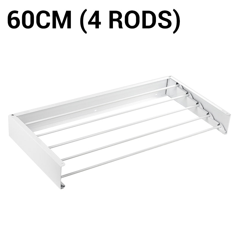 Moonval Wall-Mounted Folding Drying Rack, Retractable Space-Saving Clothes Airer