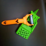 Moonval Multifunctional Vegetable Slicer, Stainless Steel Peeler Grater & Prep Tray