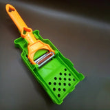 Moonval Multifunctional Vegetable Slicer, Stainless Steel Peeler Grater & Prep Tray