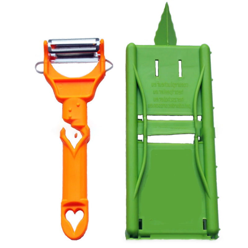 Moonval Multifunctional Vegetable Slicer, Stainless Steel Peeler Grater & Prep Tray