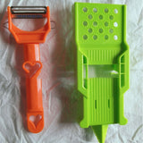 Moonval Multifunctional Vegetable Slicer, Stainless Steel Peeler Grater & Prep Tray
