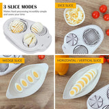 Moonval 3-in-1 Egg Slicer, Multifunction Food Cutter for Eggs, Mushrooms & Soft Fruits