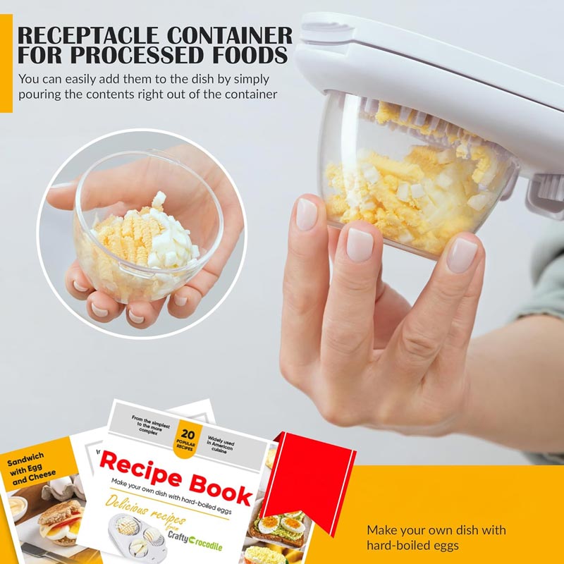 Moonval 3-in-1 Egg Slicer, Multifunction Food Cutter for Eggs, Mushrooms & Soft Fruits