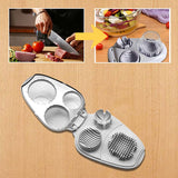Moonval 3-in-1 Egg Slicer, Multifunction Food Cutter for Eggs, Mushrooms & Soft Fruits
