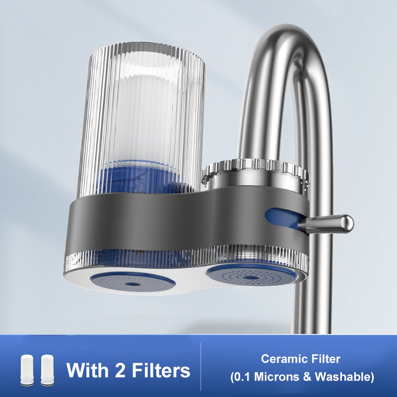 Moonval Faucet Water Filter, Dual-Mode Tap Purifier with Washable Cartridge & Adapters