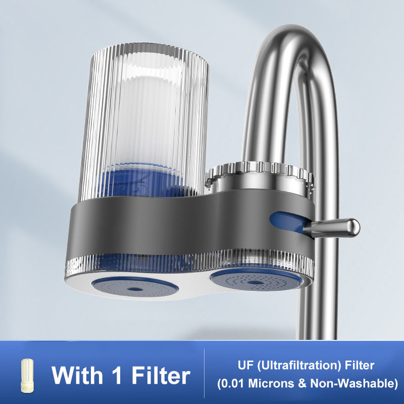 Moonval Faucet Water Filter, Dual-Mode Tap Purifier with Washable Cartridge & Adapters