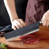 Moonval Chef Knife Set, 6-Piece German Stainless Steel Kitchen Knives with Storage Block