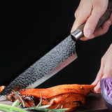 Moonval Chef Knife Set, 6-Piece German Stainless Steel Kitchen Knives with Storage Block