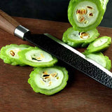 Moonval Chef Knife Set, 6-Piece German Stainless Steel Kitchen Knives with Storage Block