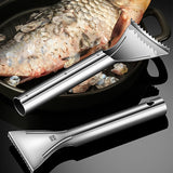 Moonval Stainless Steel Fish Scaler, Sharp Fish Scale Remover Tool with Ergonomic Handle