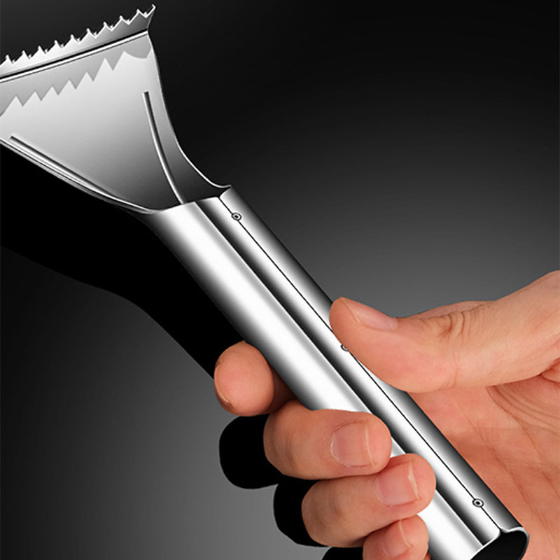 Moonval Stainless Steel Fish Scaler, Sharp Fish Scale Remover Tool with Ergonomic Handle