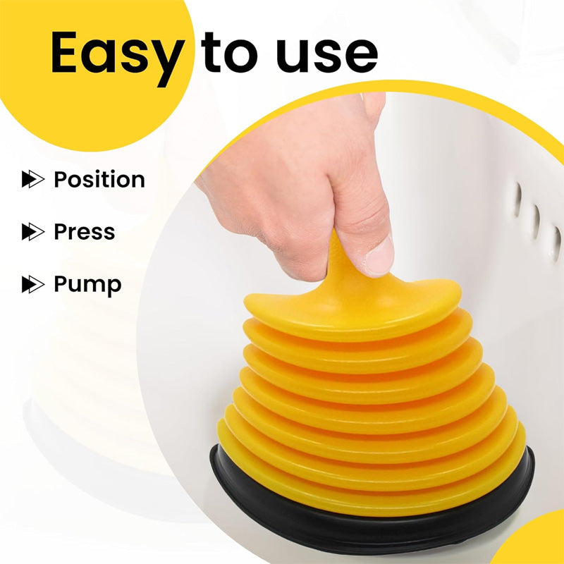 Moonval Mini Drain Plunger, Compact Sink & Bathroom Drain Clog Remover with Strong Suction