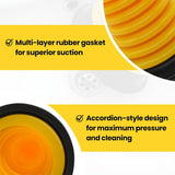 Moonval Mini Drain Plunger, Compact Sink & Bathroom Drain Clog Remover with Strong Suction