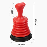 Moonval Mini Drain Plunger, Compact Sink & Bathroom Drain Clog Remover with Strong Suction