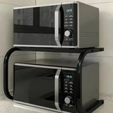 Moonval Microwave Oven Rack, Reinforced Steel Countertop Storage Shelf