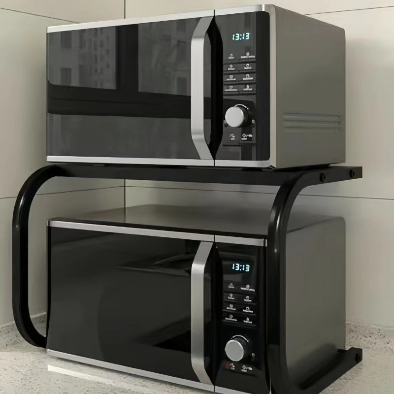 Moonval Microwave Oven Rack, Reinforced Steel Countertop Storage Shelf