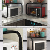 Moonval Microwave Oven Rack, Reinforced Steel Countertop Storage Shelf