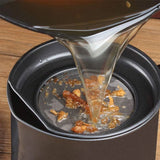 Moonval Stainless Steel Oil Dispenser, 304 Stainless Steel Kitchen Oil Jar with Pour Spout