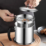 Moonval Stainless Steel Oil Dispenser, 304 Stainless Steel Kitchen Oil Jar with Pour Spout