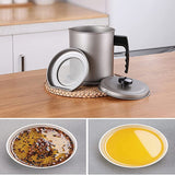 Moonval Stainless Steel Oil Dispenser, 304 Stainless Steel Kitchen Oil Jar with Pour Spout