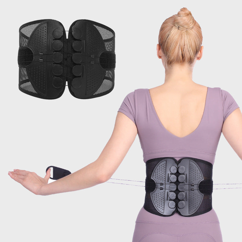 Moonval Adjustable Lumbar Support Belt, Breathable Back Brace for Waist Support & Daily Comfort