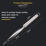 Moonval Fish Scaler, Manual Stainless Steel Fish Scale Remover Kitchen Tool