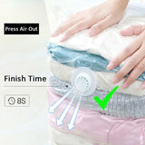 Moonval Vacuum Compression Storage Bags, 3D Space-Saving Vacuum-Free Storage Bags