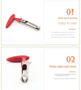 Moonval Fruit & Vegetable Corer, Stainless Steel Seed Remover for Peppers, Tomatoes & Produce