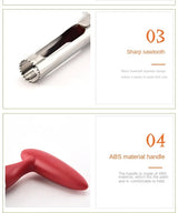Moonval Fruit & Vegetable Corer, Stainless Steel Seed Remover for Peppers, Tomatoes & Produce