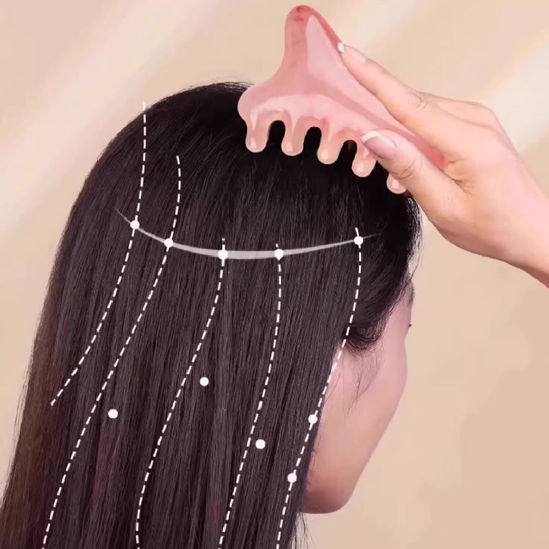 Moonval Gua Sha Scalp Massager Comb, Multifunction Hair & Scalp Massage Tool for Relaxation