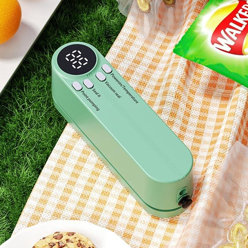 Moonval Portable Vacuum Sealer, Rechargeable Food Sealing Machine for Fresh Food Storage & Sous Vide
