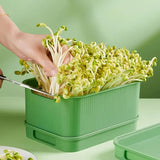 Moonval Stackable Bean Sprout Growing Box, Multi-Layer Sprouting Tray for Home Seed Germination