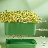Moonval Stackable Bean Sprout Growing Box, Multi-Layer Sprouting Tray for Home Seed Germination