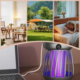 Moonval Rechargeable USB Bug Zapper, Portable Electric Insect Killer for Indoor & Outdoor Use