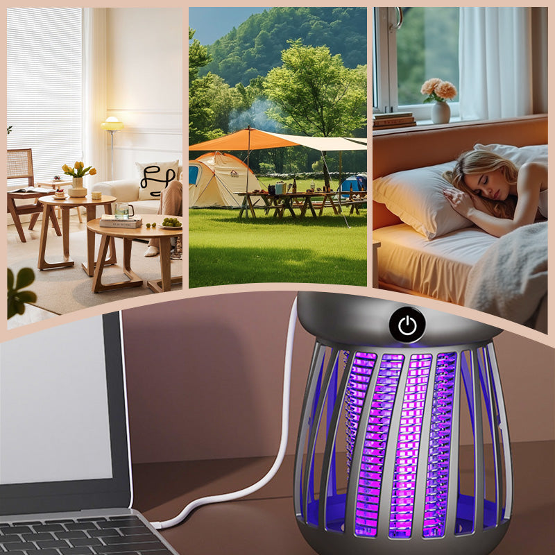 Moonval Rechargeable USB Bug Zapper, Portable Electric Insect Killer for Indoor & Outdoor Use