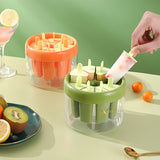 Moonval 8-Cavity Ice Pop Mold, Reusable Homemade Popsicle Maker with Sticks & Storage Box