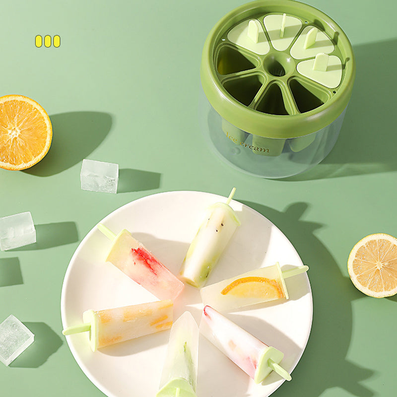 Moonval 8-Cavity Ice Pop Mold, Reusable Homemade Popsicle Maker with Sticks & Storage Box