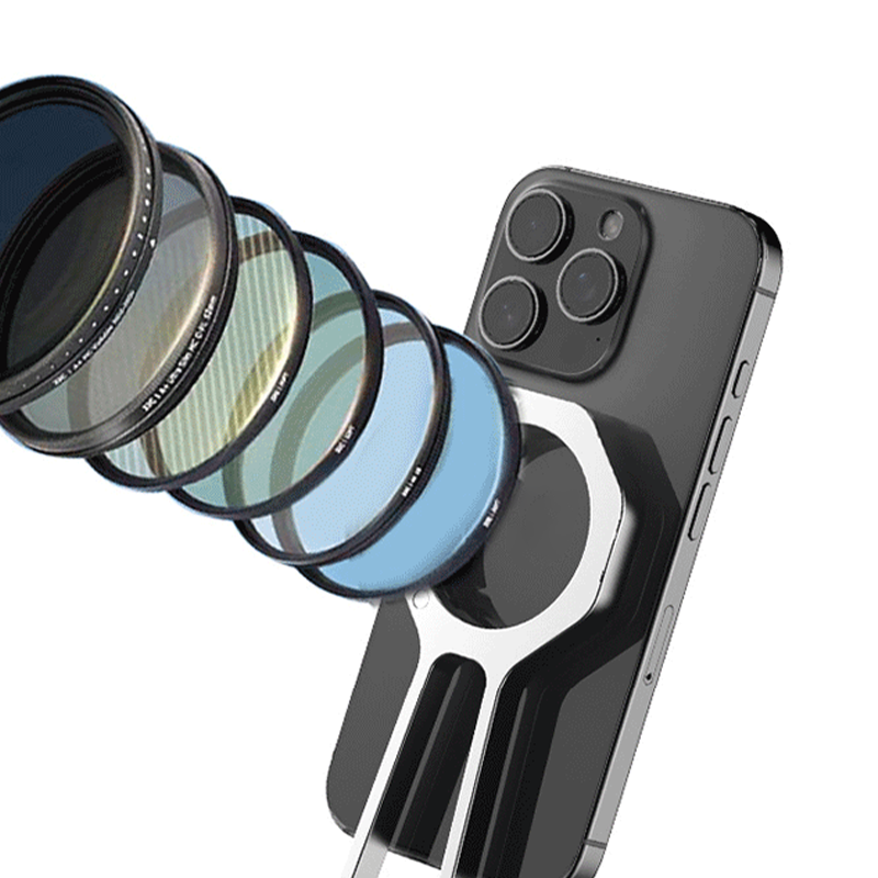 Moonval 4-in-1 Magnetic Phone Stand, Foldable MagSafe Tripod with Carabiner Clip