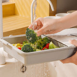 Moonval Multifunctional Cutting Board, 3-in-1 Chopping Tray with Grater & Drain Basket