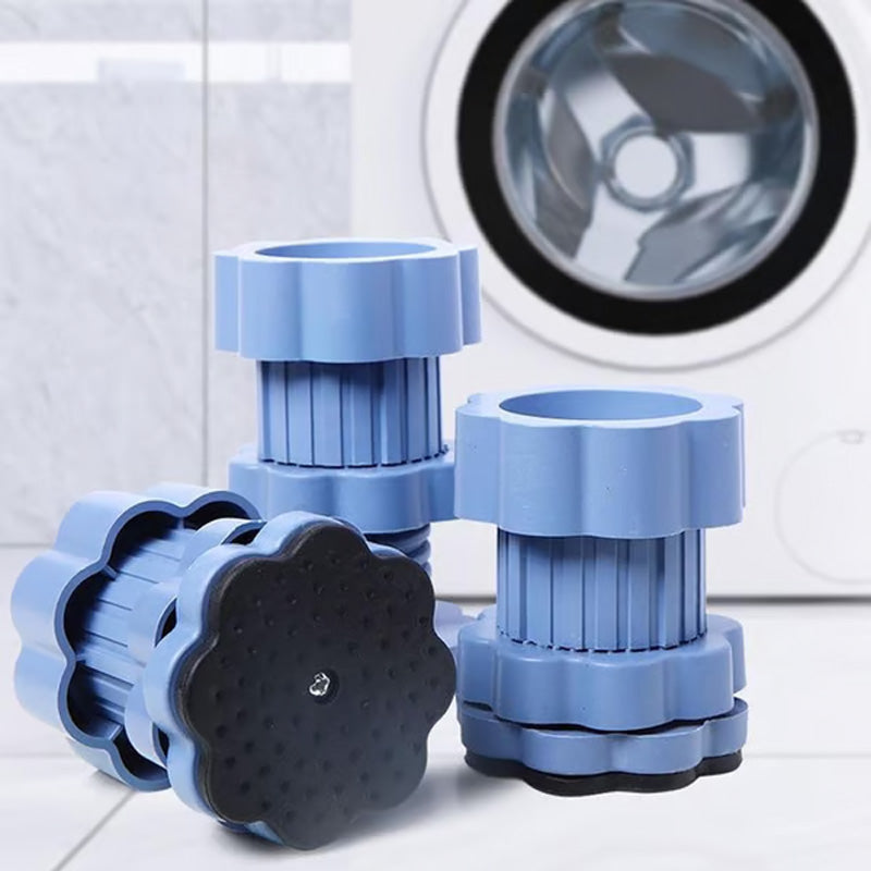Moonval Adjustable Washing Machine Riser Pads, Anti-Vibration Height Extenders (Set of 4)