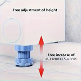 Moonval Adjustable Washing Machine Riser Pads, Anti-Vibration Height Extenders (Set of 4)